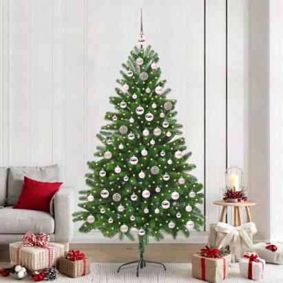 Brad de Crăciun cu 300 LED cu suport Verde 210 cm PE GartenMobel Dekor