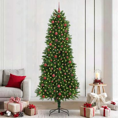Brad de Crăciun cu 300 LED cu suport Verde 240 cm PE GartenMobel Dekor