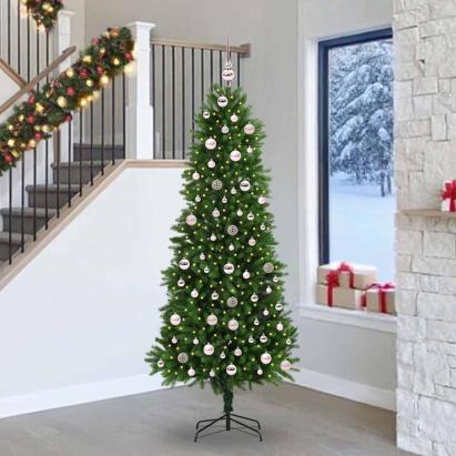 Brad de Crăciun cu 300 LED cu suport Verde 240 cm PE GartenMobel Dekor