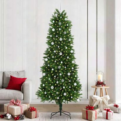 Brad de Crăciun cu 300 LED cu suport Verde 240 cm PE GartenMobel Dekor