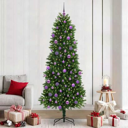 Brad de Crăciun cu 300 LED cu suport Verde 240 cm PE GartenMobel Dekor