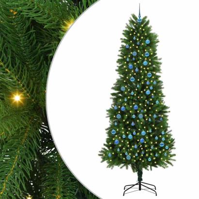 Brad de Crăciun cu 300 LED cu suport Verde 240 cm PE GartenMobel Dekor