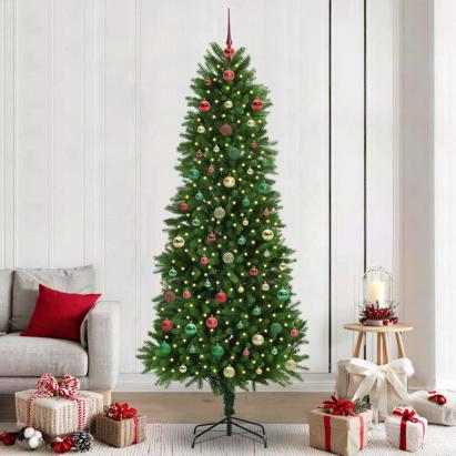 Brad de Crăciun cu 300 LED cu suport Verde 240 cm PE GartenMobel Dekor