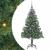 Brad de Crăciun cu 150 LED cu suport Verde 150 cm PVC GartenMobel Dekor