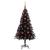 Brad de Crăciun cu 150 LED cu suport Negru 120 cm PVC GartenMobel Dekor