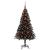 Brad de Crăciun cu 150 LED cu suport Negru 120 cm PVC GartenMobel Dekor