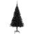 Brad de Crăciun cu 150 LED cu suport Negru 120 cm PVC GartenMobel Dekor