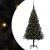 Brad de Crăciun cu 150 LED cu suport Negru 120 cm PVC GartenMobel Dekor