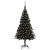 Brad de Crăciun cu 150 LED cu suport Negru 120 cm PVC GartenMobel Dekor