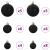 Brad de Crăciun cu 150 LED cu suport Negru 120 cm PVC GartenMobel Dekor