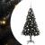 Brad de Crăciun cu 150 LED cu suport Negru 120 cm PVC GartenMobel Dekor