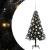 Brad de Crăciun cu 150 LED cu suport Negru 120 cm PVC GartenMobel Dekor