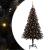 Brad de Crăciun cu 150 LED cu suport Negru 150 cm PVC GartenMobel Dekor