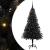 Brad de Crăciun cu 150 LED cu suport Negru 150 cm PVC GartenMobel Dekor