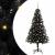 Brad de Crăciun cu 150 LED cu suport Negru 150 cm PVC GartenMobel Dekor