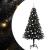 Brad de Crăciun cu 150 LED cu suport Negru 150 cm PVC GartenMobel Dekor