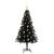 Brad de Crăciun cu 150 LED cu suport Negru 150 cm PVC GartenMobel Dekor