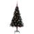 Brad de Crăciun cu 150 LED cu suport Negru 150 cm PVC GartenMobel Dekor