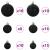 Brad de Crăciun cu 300 LED cu suport Negru 180 cm PVC GartenMobel Dekor