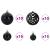 Brad de Crăciun cu 300 LED cu suport Negru 180 cm PVC GartenMobel Dekor