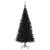 Brad de Crăciun cu 300 LED cu suport Negru 180 cm PVC GartenMobel Dekor