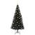 Brad de Crăciun cu 300 LED cu suport Negru 180 cm PVC GartenMobel Dekor