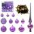 Brad de Crăciun cu 300 LED cu suport Negru 180 cm PVC GartenMobel Dekor