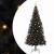 Brad de Crăciun cu 300 LED cu suport Negru 210 cm PVC GartenMobel Dekor