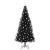 Brad de Crăciun cu 300 LED cu suport Negru 240 cm PVC GartenMobel Dekor
