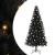 Brad de Crăciun cu 300 LED cu suport Negru 240 cm PVC GartenMobel Dekor