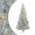 Brad de Crăciun cu 300 LED cu suport Argintiu 240 cm PET GartenMobel Dekor