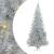 Brad de Crăciun cu 300 LED cu suport Argintiu 240 cm PET GartenMobel Dekor