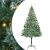 Brad de Crăciun artificial cu 300 LED Verde 180 cm PVC și Oțel GartenMobel Dekor