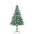 Brad de Crăciun artificial cu 300 LED Verde 180 cm PVC și Oțel GartenMobel Dekor