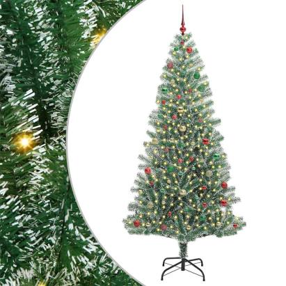 Pom de Crăciun artificial cu zăpadă imitată și lumină LED GartenMobel Dekor
