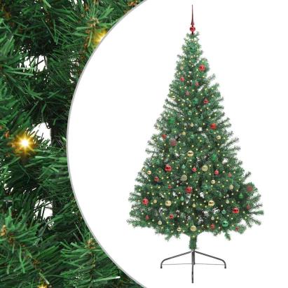 Pom de Crăciun artificial pre-iluminat Verde 240 cm PVC GartenMobel Dekor