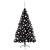 Pom de Crăciun artificial pre-iluminat Negru 180 cm PVC GartenMobel Dekor