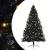 Pom de Crăciun artificial pre-iluminat Negru 240 cm PVC GartenMobel Dekor