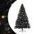Pom de Crăciun artificial pre-iluminat Negru 240 cm PVC GartenMobel Dekor