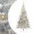 Pom de Crăciun artificial pre-iluminat Argintiu 240 cm PET GartenMobel Dekor