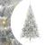 Pom de Crăciun artificial pre-iluminat Argintiu 240 cm PET GartenMobel Dekor