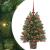 Brad de Crăciun artificial cu 150 LED Verde 65 cm PE și PVC GartenMobel Dekor