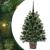 Brad de Crăciun artificial cu 150 LED Verde 65 cm PE și PVC GartenMobel Dekor