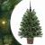 Brad de Crăciun artificial cu 150 LED Verde 90 cm PE și PVC GartenMobel Dekor