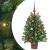 Brad de Crăciun artificial cu 150 LED Verde 90 cm PE și PVC GartenMobel Dekor