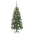 Brad de Crăciun artificial cu 150 LED Verde 120 cm PE și PVC GartenMobel Dekor