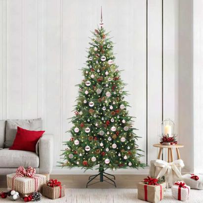 Brad de Crăciun artificial cu ramuri articulare Verde 210 cm GartenMobel Dekor