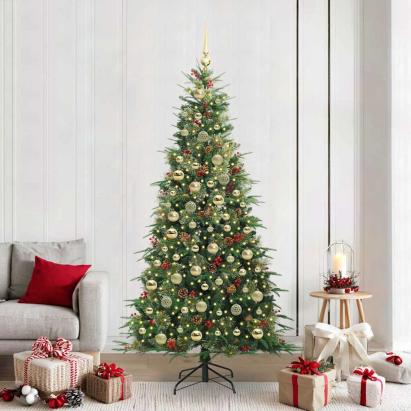 Brad de Crăciun artificial cu ramuri articulare Verde 210 cm GartenMobel Dekor