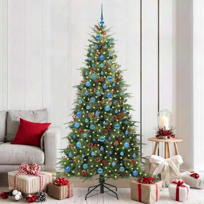 Brad de Crăciun artificial cu ramuri articulare Verde 210 cm GartenMobel Dekor