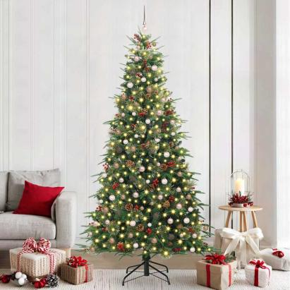 Brad de Crăciun artificial cu ramuri articulare Verde 240 cm GartenMobel Dekor